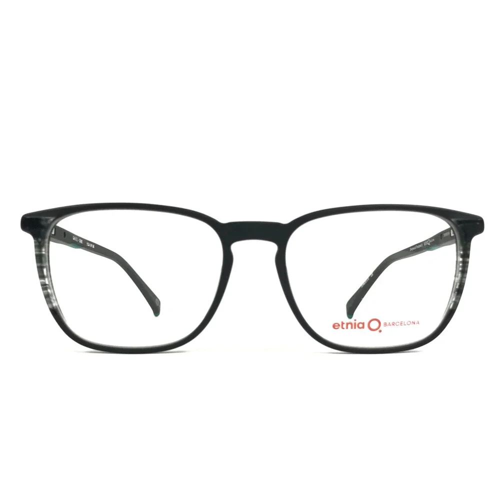 Etnia Barcelona Eyeglasses Frames DANIEL GRBK Gray Green Black Square 55-17-148